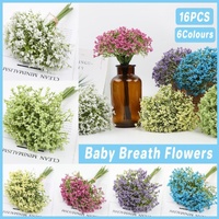 16pcs Artificial Foam Full Star Flowers Wedding Bouquet Home Decor Simulation - Green