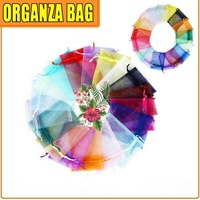 Organza Bag Sheer Bags Jewellery Wedding Candy Packaging Sheer Bags 10*15 cm - Rose Red