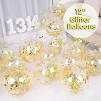 10/100X 30Cm Confetti Glitter Balloons for Party & Wedding - 30cm  Black*100pcs