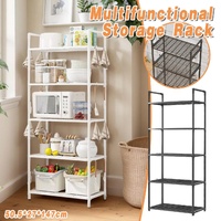 5Tiers Pot Storage Rack Pan Stand Saucepan Holder Cookware Organizer for Kitchen - White