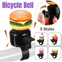 Cute Food Style Bicycle Bell Loud and Fun Handlebar Accessory - Hamburger
