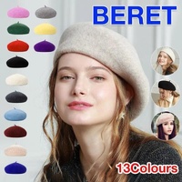 Women Ladies Beanie Wool French Beret Newsboy Hat Cap Winter Warm Hats Girls - Borland