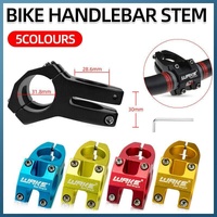 MTB Mountain Bike Handlebar Stem 31.8mm Aluminium Alloy Short Stem Cycling Part - Red