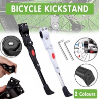 Rear Adjustable Kickstand for Mountain Bicycle Road Bike Parking Support Leg - White