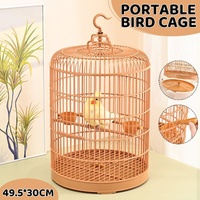 Luxury Portable Bird Cage Round Design Travel Pet Carrier for Small Birds