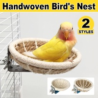 Birds Nest Parrot Straw Nest for Small Animal Nesting Material Bedding - Hemp Rope