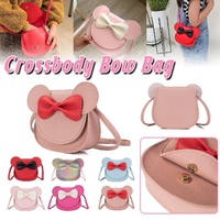 Cute Bowknot Crossbody Bag Fashionable Girls Shoulder Bag Slanting Mini Handbag - Light Blue