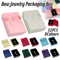 32pcs Jewelry Storage Box Necklace Pendant Ring Organizer Gift Packaging - Grey
