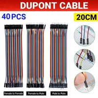 40PCS Dupont Cable 20cm Jumper Wire for Arduino RPi breadboard - Male to Male 20CM