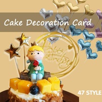 Happy Birthday Acrylic Cake Topper Cake Decoration Golden Silver Party - Silver-Crown