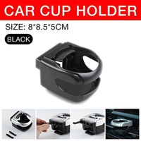 Car Cup Holder Air Vent Drink Mount Black Clip-On Can Bottle Holder for Vehicle Black
