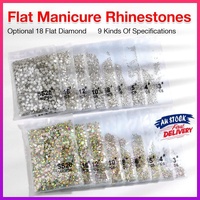 1440Pcs Glitter Rhinestones Crystal Flat Clear Bottom Glass Nail Art Nail Drill - Clear Crystal SS3