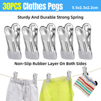 30pcs Multi Functional Stainless Steel Clothes Drying Clips Windproof Clips