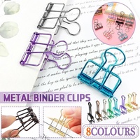 Solid Color Hollow Out Swallowtail Metal Binder Bookmark Clips Office Supplies - Bronze