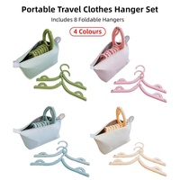 Portable Foldable Clothes Rack Travel Drying Stand for Home and Outdoor Use - Yellow