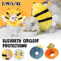 Elizabeth Circle Cat Sterilization Collar Anti-Licking Pet Scarf for Cat and Dog - Orange Carrot-M
