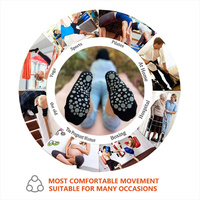 3 Pairs Ladies Women Sports Cotton Rich Pilates Yoga Non-Slip Grip Socks - Purple