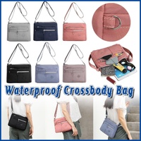 Ladies Large Capacity Crossbody Bag Single Shoulder Small Square Bag Handbag - Grey