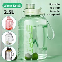 Large Capacity Water Cup Fitness Sports Water Bottle for Gym Outdoor Activities - White