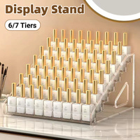 6/7 Layer Nail Polish Storage Box Multi Layer Clear Display Rack Organizer Stand - 7-Tier