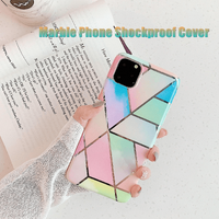 Rainbow Case for iPhone 14 13 12 11 Pro Max XR XS Marble Phone Shockproof Cover Silicone - For iphone 13 Pro Max