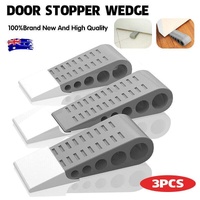3Pcs Rubber Grip Wedge Door Stoppers Floor Carpet Heavy Duty Door Stop Security