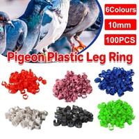 100X 001-100 Digital Numbered Bird Leg Band Rings Clip For Pigeon Parrot Poultry - Black
