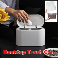 Desktop Wastebasket Organizer Small Trash Bin Compact Wastebasket for Office Use
