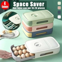 Drawer Type Eggs Tray Fruit Storage Box Kitchen Stacking Holder Food Container - Green
