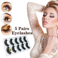 5 Pairs 3D Natural Thick False Fake Eyelashes Eye Lashes Mink Makeup Extension - G805