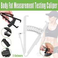 Body Fat Measurement Testing Caliper Skinfold Skin Fold Gym Weight Loss Test - White