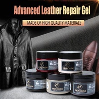 Advanced Leather Repair Gel Kit Filler For Sofa Auto Interior Scratch Rips Holes For Minor Breakage Repairs - Wine Red