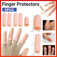 5Pcs Silicone Finger Protector Finger Caps Tube Anti-Slip Finger Cover Au Stock