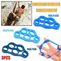 3 Pack Silicone Finger Stretcher Resistance Bands For Hand Grip Exercise And Fitness