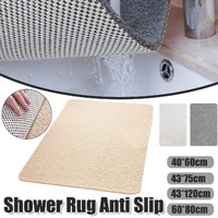 Waterproof Non-Slip Bathroom Shower Mat Anti-Slip Rug Toilet Floor Mat Washable - Grey-40*60cm