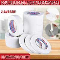 Double Sided White PE Foam Sticky Tape Mounting DIY Craft Strong Adhesive 2.5m - 15mm*2.5m