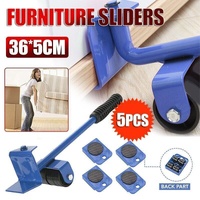 Furniture Lifter and Mover Tool Set 5PCS Heavy Duty Roller Sliders for Moving