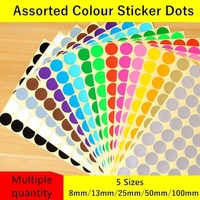 Gold Assorted Sizes Colour Sticker Dots Adhesive Round Labels Circular Spot Scrapbook - 25mm*40 Dots
