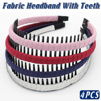 4pcs Headband with Teeth Non Slip Hairband for Women Hair Accessories Holder