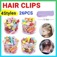 26Pcs Hair Clips Set Snap Bows and Hairpins for Styling and Everyday Use - Heart ( Without Bottle)