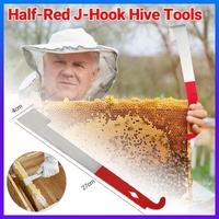 2X Stainless Steel Beekeeping Bee Hive Tools Hook Scraper J Shape Equipment Tool