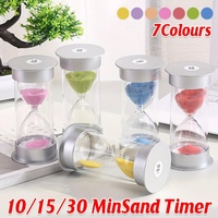 10/15/30 Minute Hourglass Timer Sand Timer for Home Office and Classroom Use - Yellow-10min