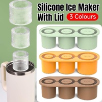 Silicone Ice Cube Tray for 20oz 30oz 40oz Tumbler Easy Release Reusable Mold - Green