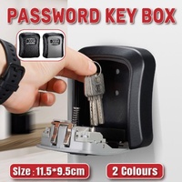 Combination Key Box with Combination Lock for Home Office Security Storage - Black