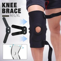 Adjustable Double Metal And Hinged Knee Brace Support Protection Arthritis Sport - L