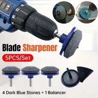 5pcs Handheld Garden Tool Knife Sharpener Quick Pocket Blade Carbide Sharpener - Black