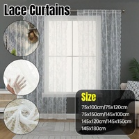 Elegant Lace Curtain Bedroom Window Door Screen Privacy Window Decor - 75*150cm
