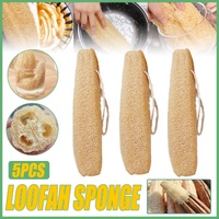 Natural Loofah Sponge Kitchen Scrubber for Dishwashing Pot Cleaning 5 Pack