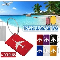Luggage Tag Aluminum Travel Baggage Suitcase Identity Address Name Label Cards - Black