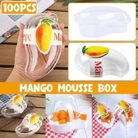 100PCS Clear Cake Boxes for Mousse Fruit Mango Layered Desserts Ice Cream Pastry